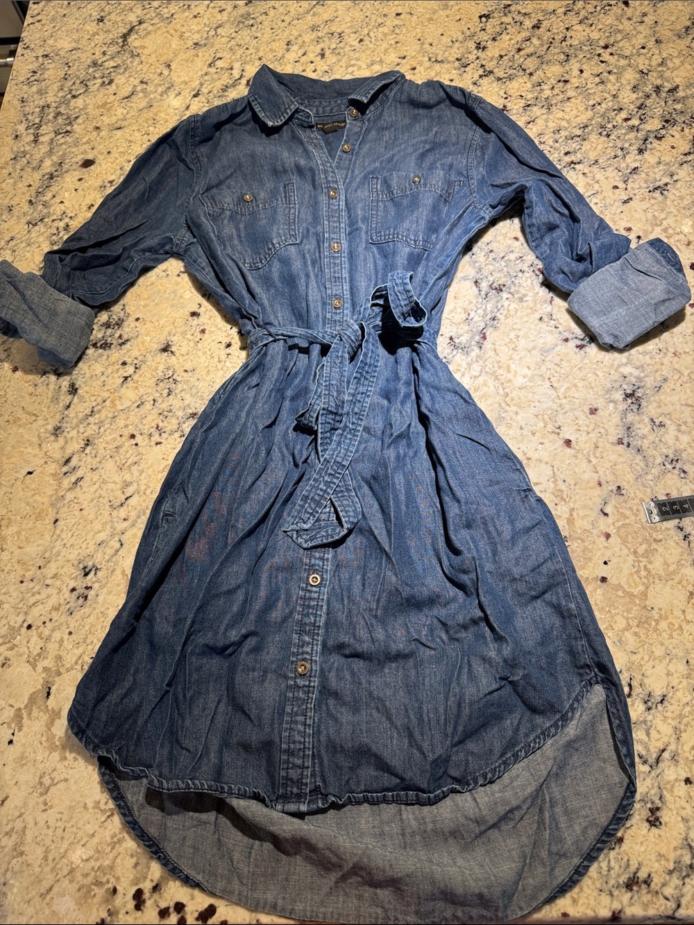 Banana Republic Denim Shirt Dress in Medium Blue